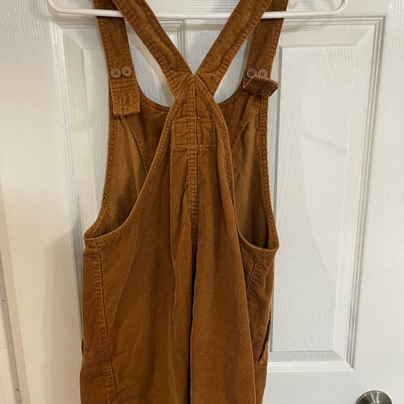 Mustard corduroy dress-style over-alls - Picture 4 of 4